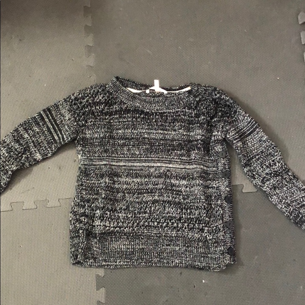 textured sweater with cute button detail